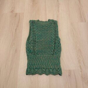 green crochet tank top